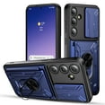 thumbnail image 1 of Venoro for Samsung Galaxy S24 Ultra/S24 Plus/S24 Card Slot Holder Case with Screen Protector Slide Camera Lens Cover and Stand, Blue, 1 of 18