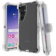 thumbnail image 1 of Venoro for Samsung Galaxy S24 Ultra/S24 Plus/S24 Case with Screen Protector Shockproof Phone Cover with Belt Clip Holster Stand, Clear, 1 of 14
