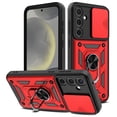 thumbnail image 1 of Venoro for Samsung Galaxy S24 Ultra/S24 Plus/S24 Case with Screen Protector Slide Camera Lens Protection Phone Cover with Stand, Red, 1 of 16
