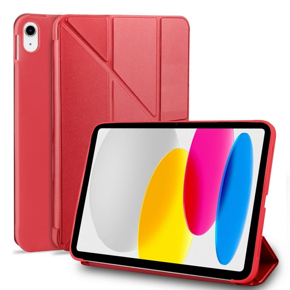 Venoro for iPad 10th/7/8/9th 10.2" Pro 11" 12.9"/Air 3rd 4/5th 10.9" Case Leather Tablet Cover, Red