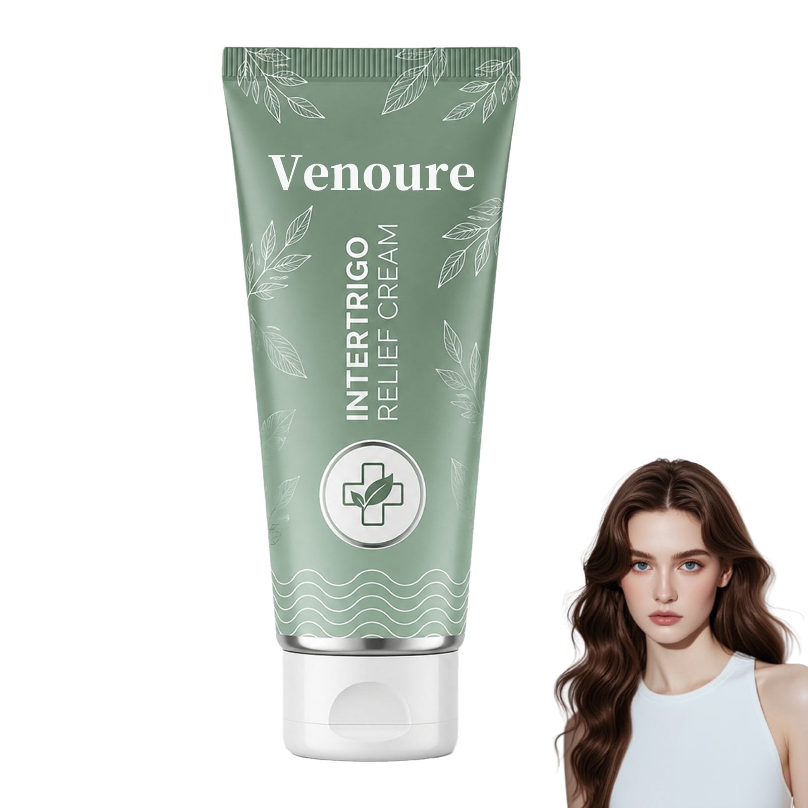 Venoure Intertrigo Cream, Skin Fold Care Cream for Moisture & Friction Protection, Fast Drying Non Greasy Formula for Inner Thighs, Underarms & Body Folds (1PC)