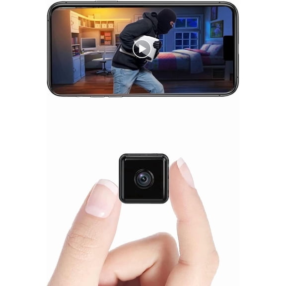 Vensio -1080P Mini Wireless Smart Home Camera with Night Vision and Loop Recording, WiFi Nanny and Pet Camera for Indoor Security, Tiny Portable Surveillance Cam