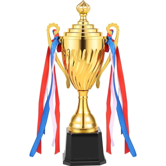 Vensio 11-Inch Gold Award Trophy Cup for Sports Championships Heavy Duty Metal First Place Trophy for Kids
