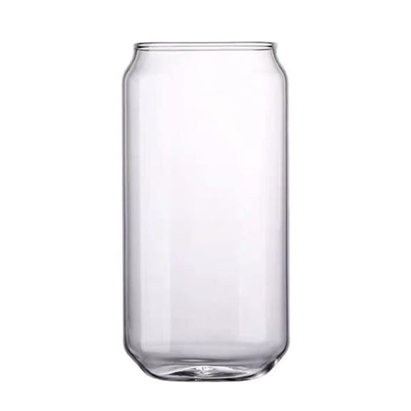 Vensio-12 oz Can Shaped Glass Cups - Clear Beer Glasses & Cocktail Tumblers, Modern High Borosilicate Glassware Drinkware Cups for Iced Coffee, Soda & Water-a-