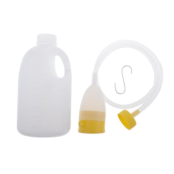 Vensio 1700ml Portable Urinal Bottle with Easy-Grip Handle and Night Drainage System for Elderly Men