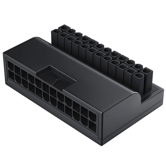 Vensio-24Pin ATX Motherboard Power Adapter 90 Degree Right Angle Connector for Desktop PC Cable Management