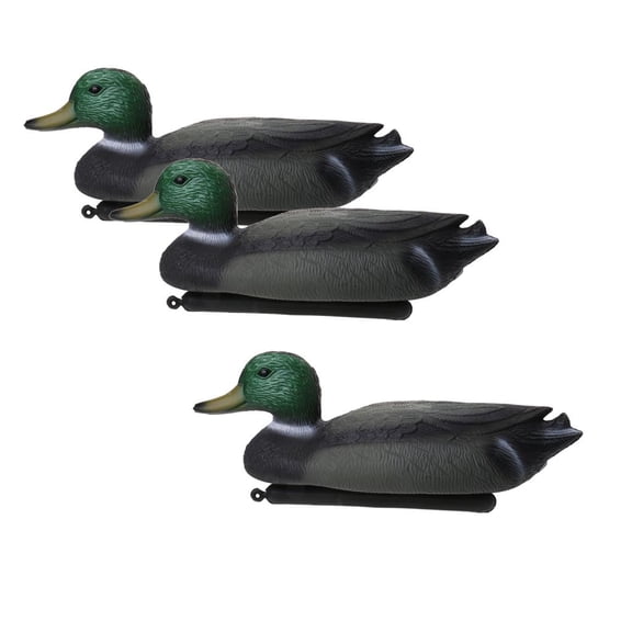 Vensio 3-Pack Realistic Green Duck Decoys Heavy Duty PE Floating Garden Statues for Pond and Backyard Decor