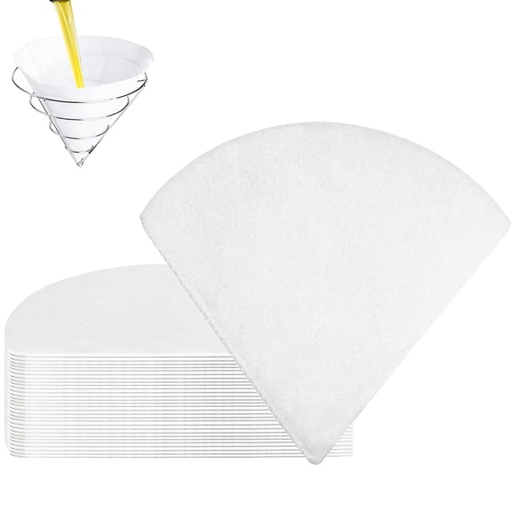 Vensio -30 Pcs Non-Woven Fryer Oil Filter Cones, Professional Heat Resistant Cooking Oil and Maple Syrup Filter Set for Restaurants and Cafes, Bulk Micron Filters