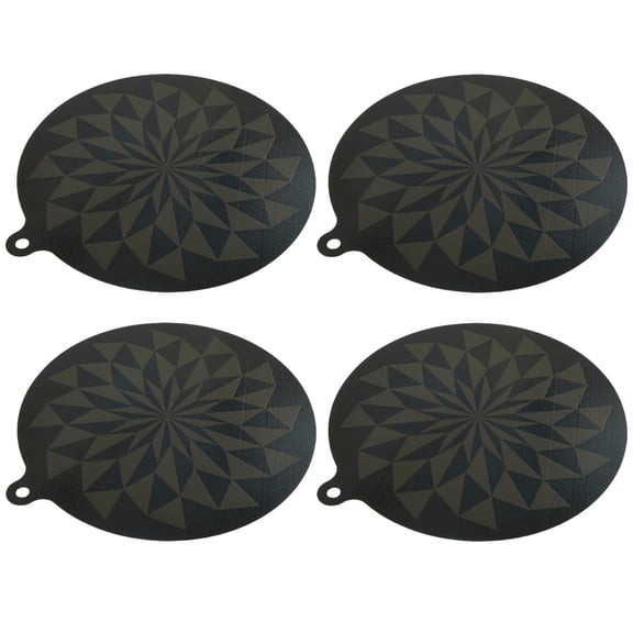 Vensio -4 Pcs Induction Cooktop Protector Mats with Thermochromic Heat Indicator, Silicone and Fiberglass Countertop Protector for Kitchen Cooking, Non-Slip Baking Set