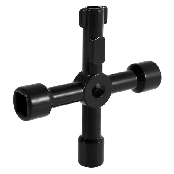 Vensio 4-Way Multi-Functional Utility Key Wrench Zinc Alloy Universal Cross Key for Radiator Electric Water Gas Meter Box