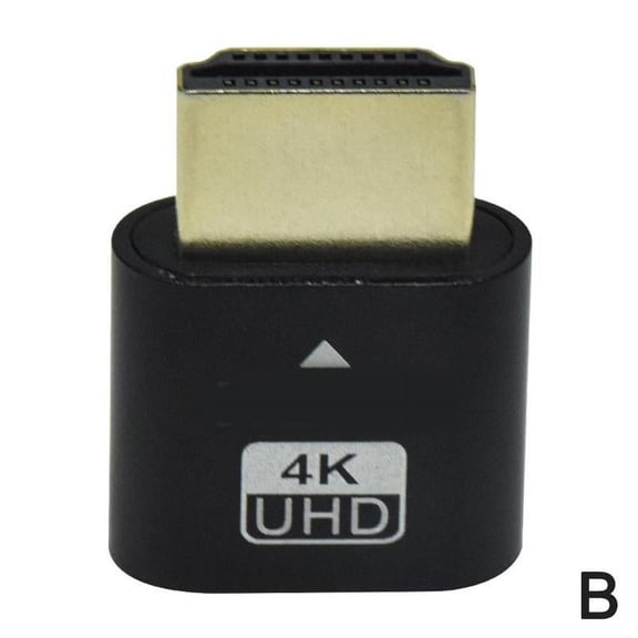 Vensio-4K HDMI Virtual Display Dummy Plug Headless Ghost Display Emulator for Remote Access Crypto Mining Rigs and Headless Servers-black-