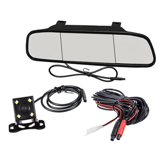Vensio -5 Inch Car Rearview Mirror Monitor with 170 Degree Reversing Camera, High Definition Auto Parking System with G-Sensor and Loop Recording, USB Power 12V