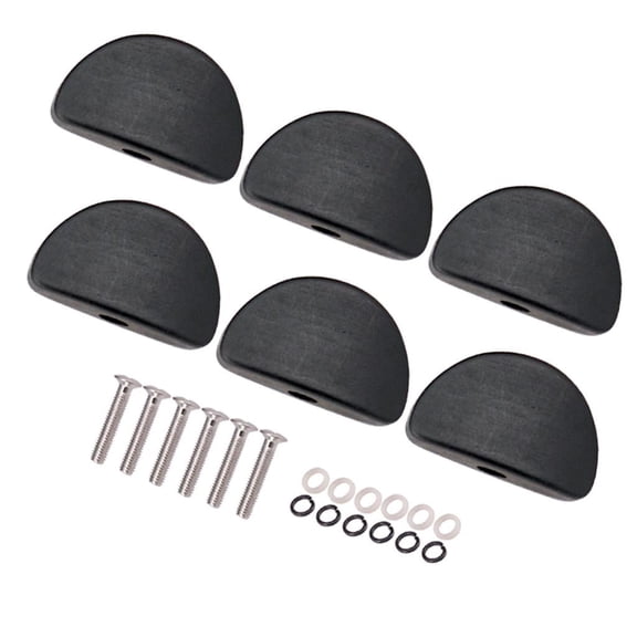 Vensio -6 Pack Semicircle Wood Guitar Tuning Key Buttons, Professional Replacement Knobs for Acoustic Guitar Machine Heads with Screws and Gaskets, Handcrafted