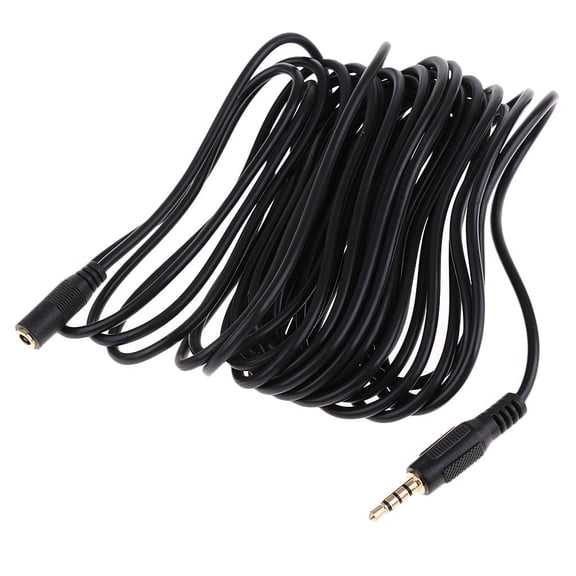 Vensio -6m Professional 3.5mm Jack Headphone Extension Cable, Gold-Plated Male to Female Stereo Audio Adapter for Microphones and Headsets, Long Reach 1/8 Inch