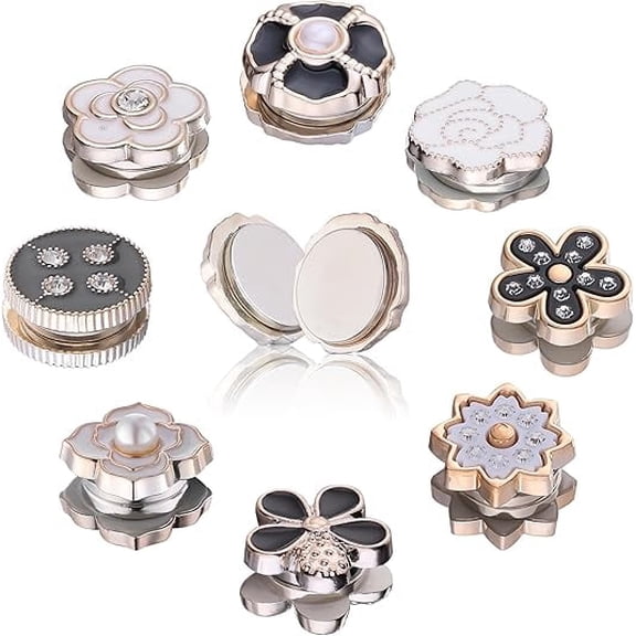 Vensio -8 Pairs No-Snag Hijab Magnetic Pins for Muslim Women, Strong Neodymium Multi-Use Magnets for Clothes Hats and Sleeves, Discreet Fashion Accessory for Headscarves