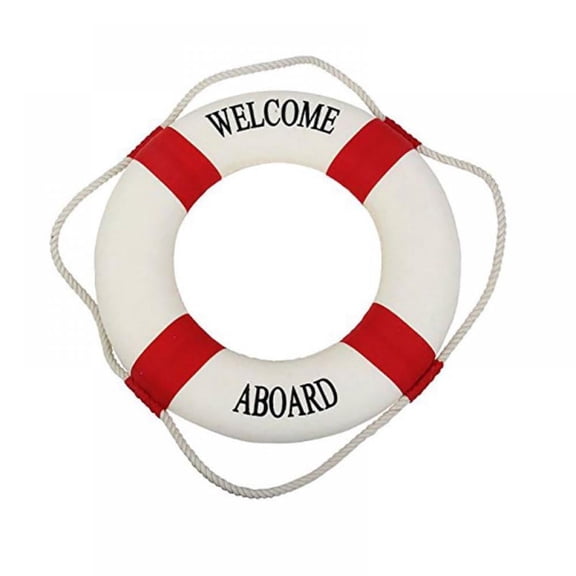 Vensio-9.84 Inch Marine Floating Life Ring Buoy - Soft Foam Safety Ring with Twine Rope, Nautical Mediterranean Style Wall Hanging Decoration for Pool Home-blue,red-5.51"