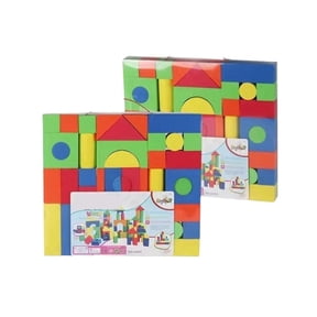 Vensio-92 Pcs Large Foam Building Blocks Set Soft EVA Stacking Blocks Fits Toddlers Learning