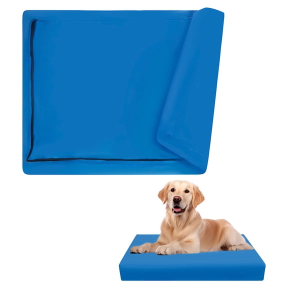 Vensio Blue Waterproof Dog Bed Cover Removable Oxford Cloth Protector with Zipper for Indoor Outdoor Mat