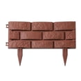 thumbnail image 1 of Vensio Brown Plastic Interlocking Garden Edging Border Brick Effect Landscape Fencing for Flower Beds Lawn Pathway, 1 of 10