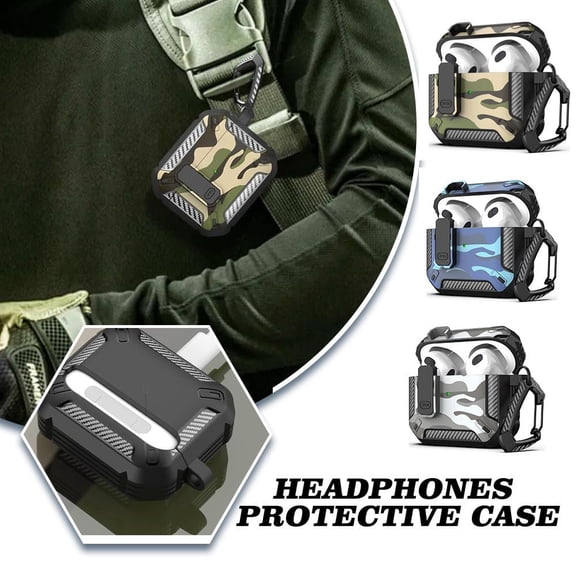 Vensio-Camouflage Starry Sky TPU Protective Case for Apple AirPods 4 2024 Shockproof Earphone Cover