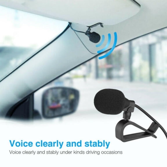 Vensio-External Car Microphone 3.5mm Bluetooth Audio Mic Fits Auto GPS Navigation Stereo Radio