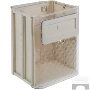 Vensio -Hanging Kitchen Trash Can with Transparent Front Panel, Wall Mounted Folding Compost Bin for Cabinet Door, No-Drilling Food Waste Bin for Home and Office
