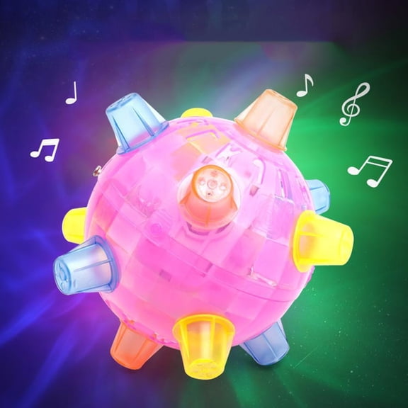 LED Jumping Activation Ball for Dogs, Flashing Dancing Bouncing Pet Toy Interactive Wireless Entertainer