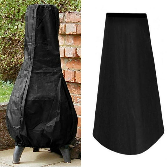 Vensio Large Black-Green Chiminea Cover Heavy Duty Waterproof Oxford Cloth Fire Pit Protector for Garden