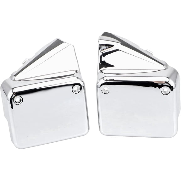 Vensio-Left and Right Chrome Battery Fairing Side Panel Oil Tank Covers Compatible with Honda Shadow Spirit VT750 DC