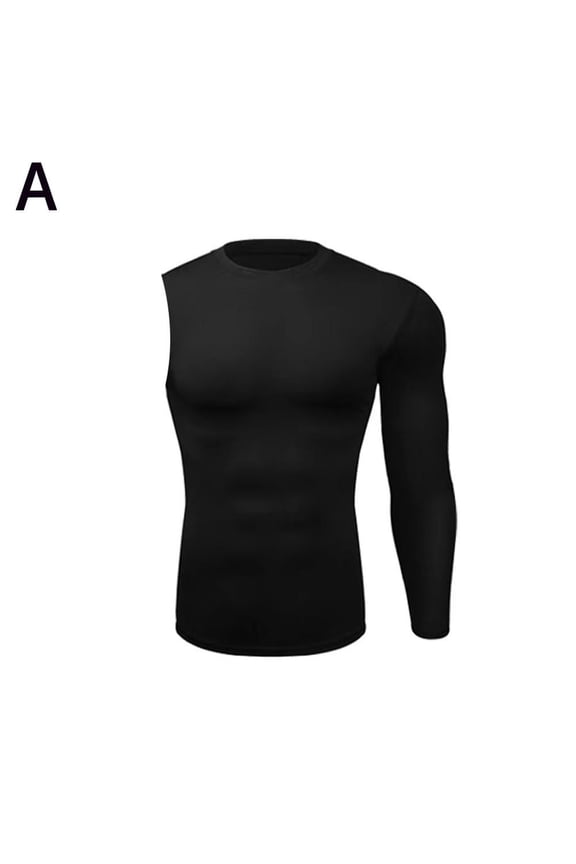 -Men's Single Arm Compression Shirt One Sleeve Athletic Base Layer Fits Basketball Gym Training