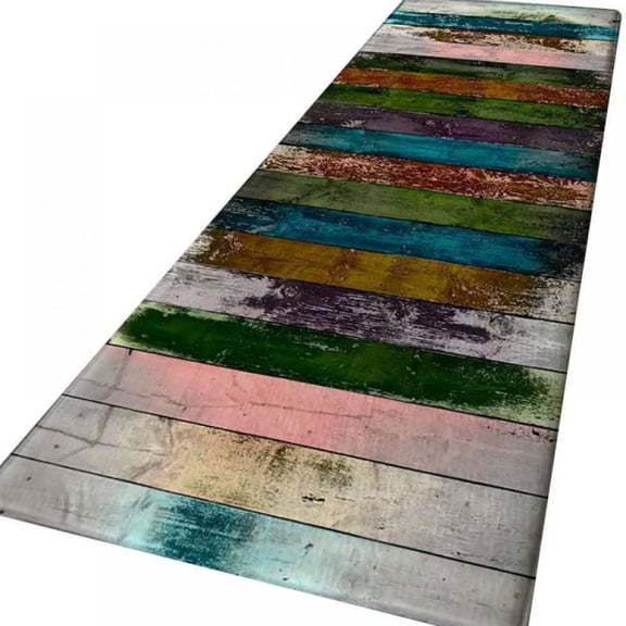Vensio-Non-Slip Washable Indoor Runner Rug, Low Profile Cotton Throw Floor Mat-e-19”x31”
