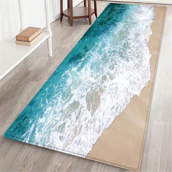 Vensio-Non-Slip Washable Kitchen Runner Rug - 23x70 Inch Anti-Fatigue Cushioned Cotton Floor Mat Carpet for Hallway, Laundry Room & Entrance Way-f-23x70