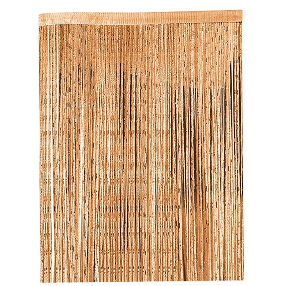 Vensio Orange Fringe Tassel String Curtain 100x200cm Sparkle Fly Screen Room Divider for Window Door Wedding Decor