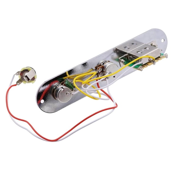Vensio Prewired Guitar Control Plate with 3-Way Switch and Speed Knobs Replacement Hardware for Electric Guitar