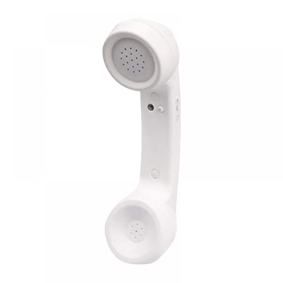 Vensio-Retro Wireless Bluetooth Telephone Handset, Anti-Radiation Phone Receiver-white-