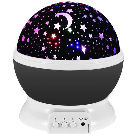 Vensio Starry Sky Night Light Projector Color Changing LED Lamp Battery USB Powered for Kids Room Decor Assorted Colors