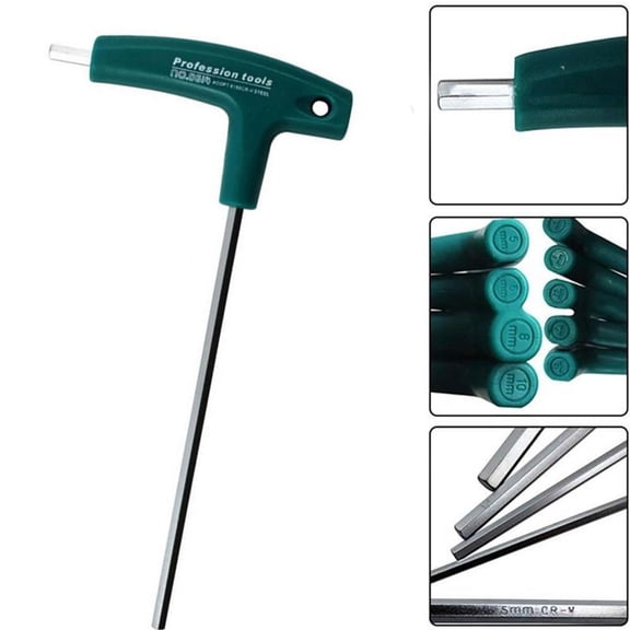 -T-Handle Hex Key Allen Wrench Screwdriver Tool Fits Bicycles Motorcycles Automotive Repairs