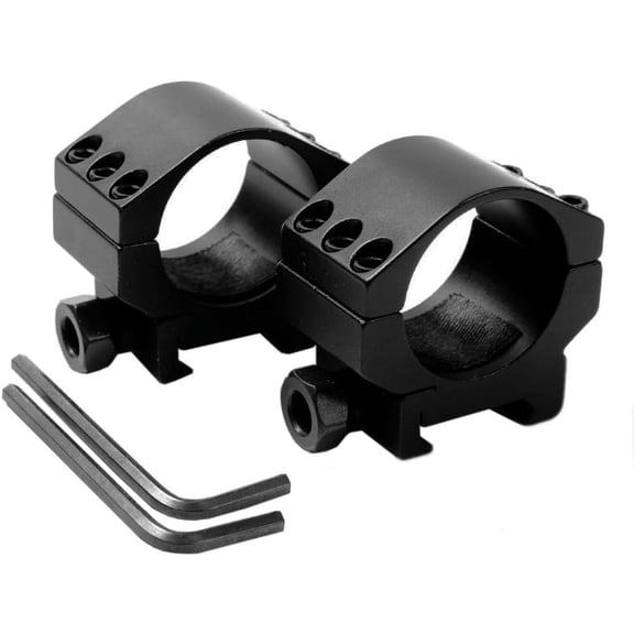 Vensio-Tactical 30mm Low Profile Riflescope Rings 20mm Picatinny Weaver Rail Scope Mount Adapter with Allen Wrench 2Pcs