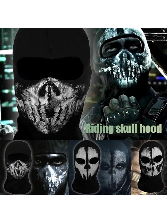 Skeleton Skull Balaclava Full Face Mask Windproof Hood Fits Motorcycle Cycling Halloween