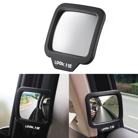 Vensio-Universal Car Blind Spot Mirror Second Row Rearview Auxiliary Mirror Door Opening Anti-Collision Silicone Square