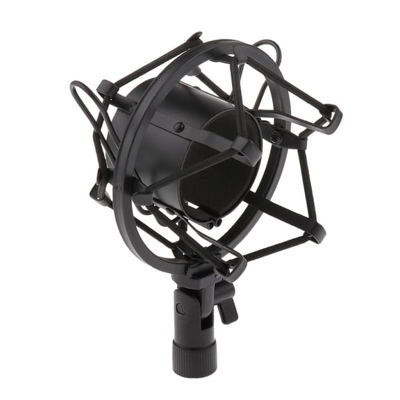 Vensio -Universal Microphone Shock Mount with 5/8" Thread Adapter, Anti-Vibration Condenser Mic Holder for 43mm-50mm Microphones, Professional Studio Recording Gear