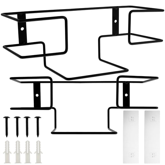 Vensio -Wall Mounted Iron Glove Box Holder for Garage and Kitchen, Space Saving Disposable Glove Dispenser and Storage Rack for Tissues and Wipes, Large and Small