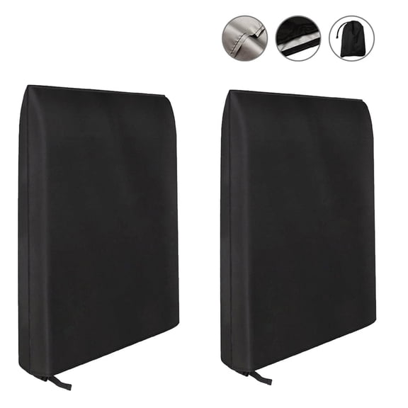 Vensio -Waterproof Outdoor Reclining Chair Cover with UV Protection, Heavy Duty 190T Polyester Folding Sunbed Protector for Garden and Patio, Windproof Black 93x82cm