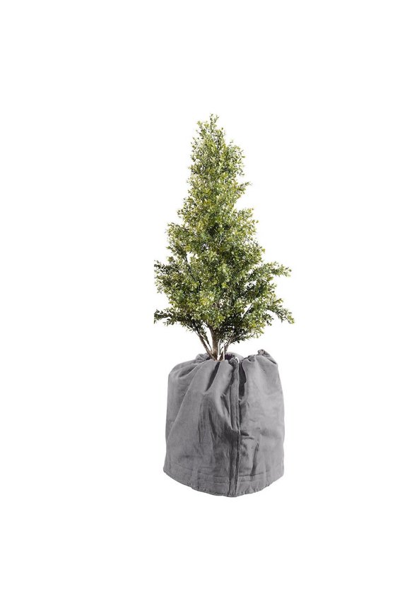 Large Winter Plant Freeze Protection Cover, Reusable Cold Frost Protector Bag for Potted Shrubs Trees Yard Gray
