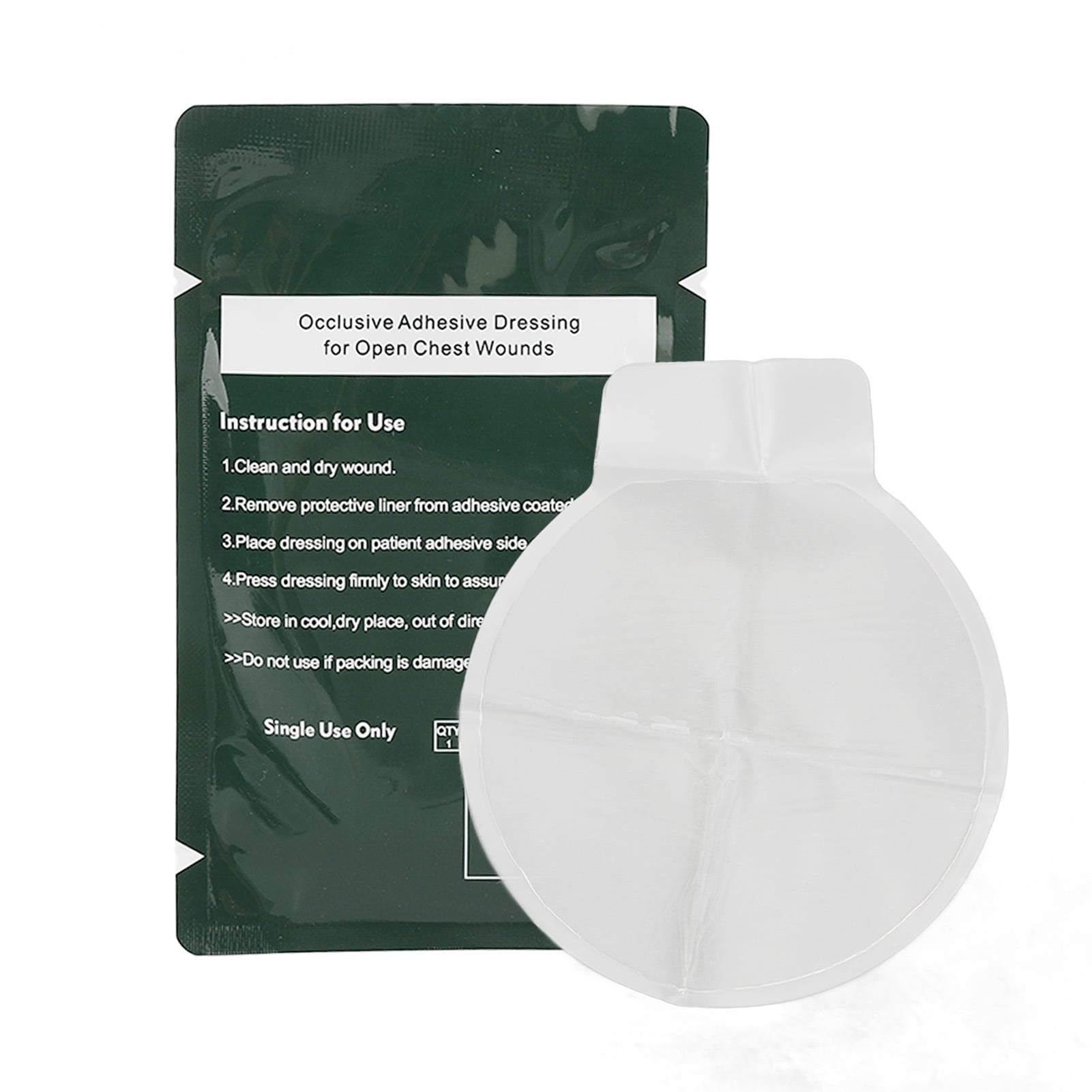Vent Chest Seal Hydrogel Occlusive Adhesive Dressing Patch for