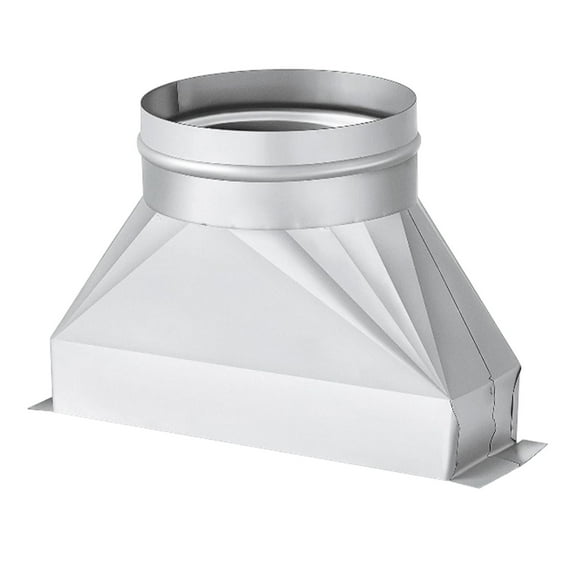 Vent Connector Ducting Fitting Transition Adapter Rectangular to Round Smooth Airflow for Industrial Ventilation