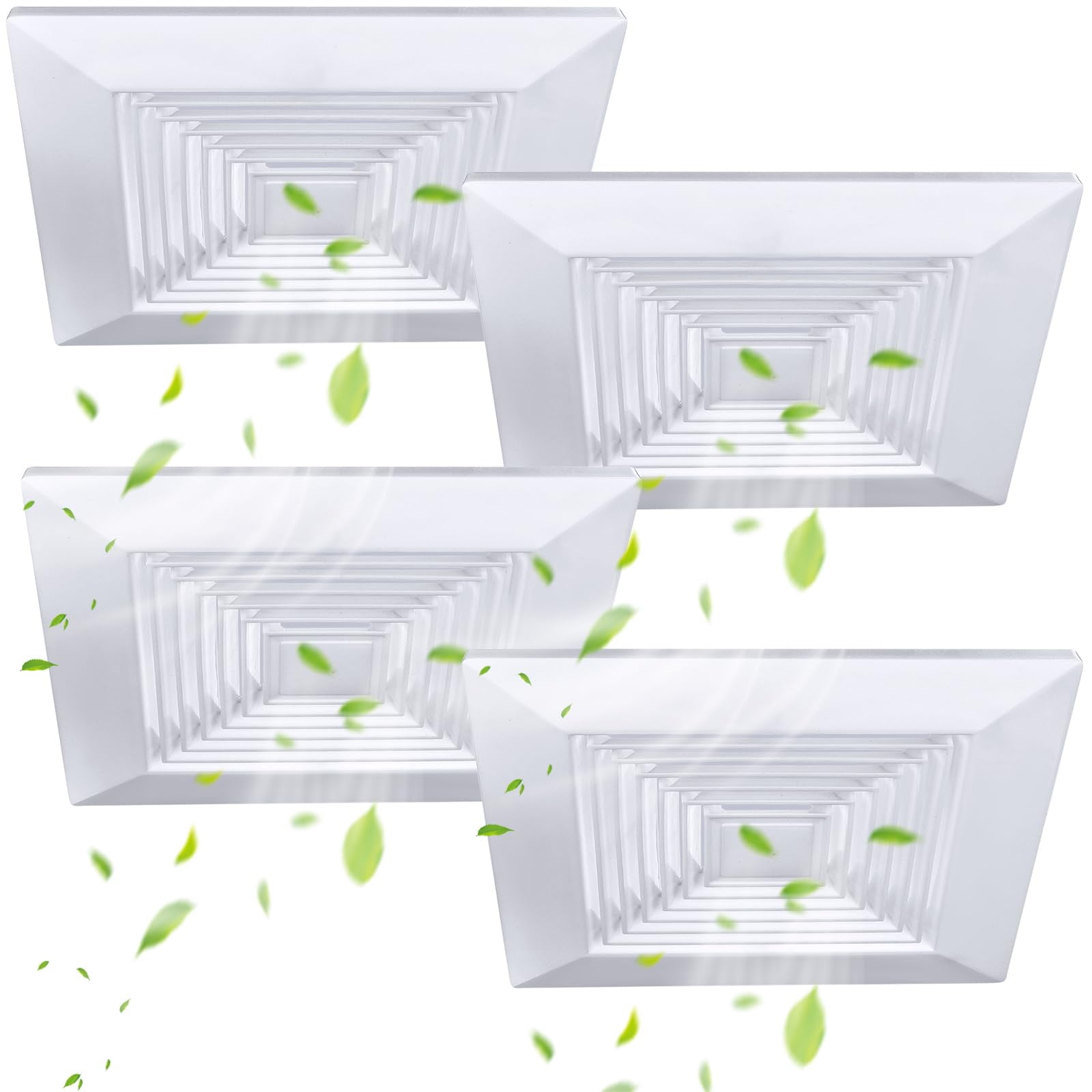 Vent Cover 9 x 9 Inch Plastic Replacement Grille for Square Ventilation