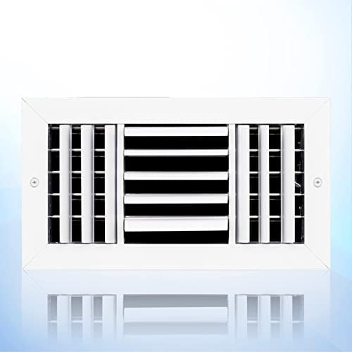 Vent Cover HVAC Ceiling Diffuser 3-Way Aluminum Curved Blade Adjustible ...