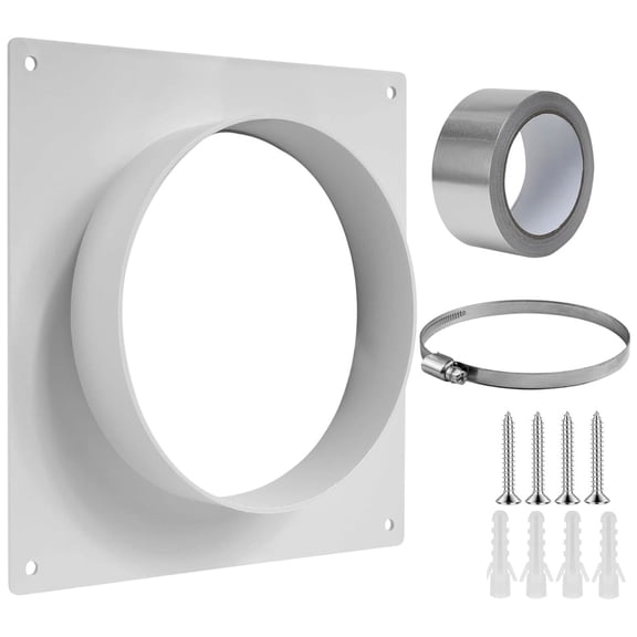 Vent Duct Connector 150mm Universal Airflow System Adapter for Home Ventilation Easy Install ABS Pipe Fitting for Bathroom Kitchen 8.5 Inches
