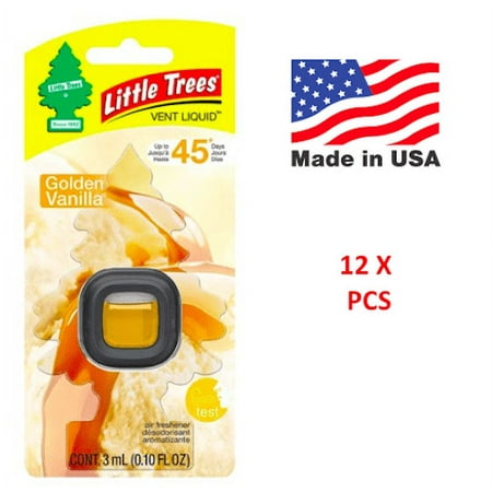 Vent Liquid Golden Vanilla Little Trees CTK-52632 MADE IN USA Pack of 12